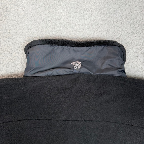 Mountain Hardwear Womens Black Full Zip Fleece Jacket Outdoor L Mock Neck Hiking - Picture 9 of 13